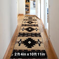 YHSF South West Native American Area Rug C318 - Easy Clean, Thick, Soft, Durable Native Tribal American Indian Inspired Rug for Bedroom/Living Room and More - Berber, 2 ft 4 in x 10 ft 11 in