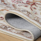 Large Area Rugs 6x9, Washable Vintage Rugs -Low Pile, Soft Plush Rugs for Bedroom, Kitchen, Dining Room, Stain Resistance, Non Shedding & Kid & Pet Friendly, Beige