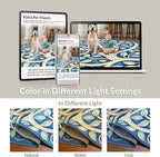 Flatwoven High Traffic Area Rug 6x9, Black Orange Abstract Geometric Shape, Non Slip, Stain Resistant, Washable Area Rugs for Living Room, Bedroom (Orange, 6x9)