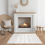 Nakagishi 2X4 Rug Washable Area Rug: Small Soft Boho Farmhouse Neutral Moroccan Non Slip Indoor Low Pile Accent Floor Throw Carpet for Bedroom Bathroom Entryway Kitchen Hallway Closet Home Door - Grey