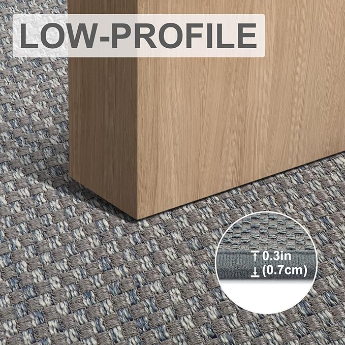 LEKEEPGO Door Mat 24"x36", Non Slip Door Mat Indoor Entrance, Rubber Backing Front Indoor Door mats Washable Absorbent Low-Profile Entryway Entry Resist Dirt Inside Door Mats, Light Grey