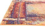Unique Loom Estrella Collection Rustic, Distressed, Modern, Abstract Area Rug (2' 7 x 10' 0 Runner, Orange/Black)