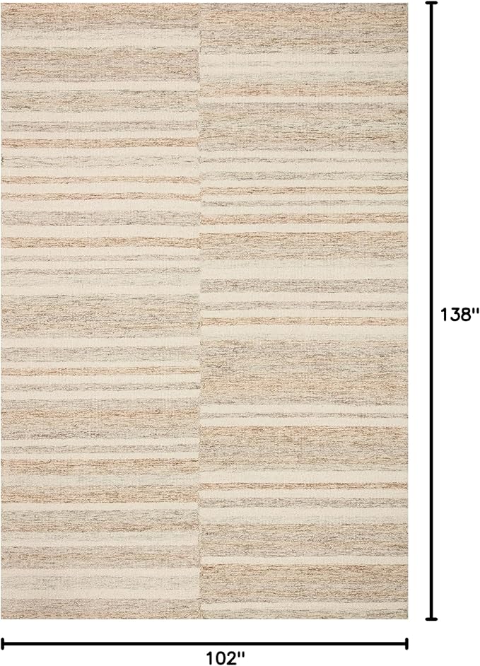 Loloi Chris Loves Julia Chris Collection CHR-03 Ivory/Clay 8'-6'' x 11'-6'', .50" Pile Height, Area Rug