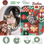 jinchan Round Christmas Rug 6ft for Living Room Washable Circle Christmas Dining Room Rug 6' Round Xmas Geometric Non-Slip Soft Carpet Festive Red-Green Holiday Patch Decor for Bedroom Porch Foyer