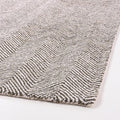 Modern Herringbone Chevron Collection Handcrafted Wool Area Rug - Durable, Zigzag Pattern, for High Traffic, Contemporary Design for Living Room, Bedroom, Dining Room Decor (Dark Olive, 5' x 5')