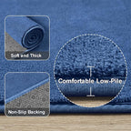 Amearea Modern Soft Hallway Runner Rug, 2x8 Feet Area Rug Runners for Hallways, Washable Runner Rugs, Non Slip Memory Foam Rug Blue Runner Rugs Carpet for Entrance Kitchen Kids Room Decor