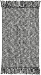 Collive Long Hallway Runner Rug 2.6' x 8', Washable Runners Indoor Entryway Rug, Grey/Cream Braided Woven Kitchen Rugs Low-Profile Front Door Floor Carpet for Laundry Room Bedroom Doorway