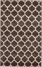 Rugs.com Lattice Collection Rug – 3' x 5' Chocolate Brown Medium Rug Perfect for Entryways, Kitchens, Breakfast Nooks, Accent Pieces