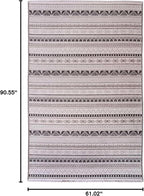 Alfa Rich 5x8 White Black Gray Washable Area Rugs for Living Room Bedroom Kitchen Cotton Decor Rug