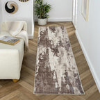 LUXE WEAVERS Euston Collection 7681 Brown 2x7 Modern Abstract Area Rug