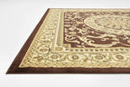 Unique Loom Versailles Collection Traditional Classic Medallion Floral Motif Area Rug (8' 0 x 8' 0 Square, Brown/ Ivory)