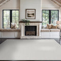 Beverly Rug Micro Loop Area Rug White 6x9 Modern Luxury Soft Trellis Geometric Durable Indoor Area Rugs for Living Dining Room Office Stain Resistant Non Shedding Casual Indoor Carpet White 6 x 9