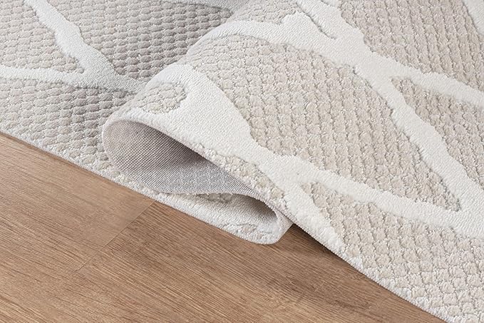 Modern Indoor Rug Diamond 9x12 Area Rugs for Living Room Luxury Kitchen Bedroom Durable Soft Geometric Durable Low and High Pile Stain Resistant Non Shedding Area Carpet 9x12