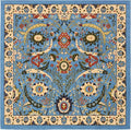 Unique Loom Espahan Collection Area Rug - Cape Cod (7' 10" Square, Blue/ Black)