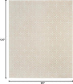 Nourison Home Nourison Essentials Ivory Beige 8' x 10' Area Rug - Easy Clean, Non Shedding, Bed Room, Living Room, Dining Room, Kitchen (8' x 10')