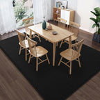 Large Modern Area Rugs for Living Room Bedroom, 6x9 Feet Black Ultra Soft Solid Thickened Memory Foam Indoor Minimalist Carpets, Non-Slip Comfy Rugs for Boys Girls Nursery Kids Room Home Décor