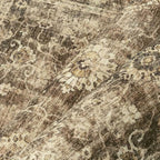 8x10 Washable Area Rug for Living Room Bedroom Brown Vintage Large Distressed Rustic Low Pile Carpet Non-Slip Lightweight Vacuumable Soft Throw Rug for Indoor Dining Room