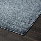 LUXE WEAVERS Modern Geometric Wave Blue 2x8 Area Rug
