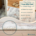 Istana 6x9 Area Rug - Grey Multi Rugs for Living Room 6x9 - Foldable Boho Rugs for Bedroom - Stain Resistant Washable Rug - Eco-Friendly Area Rugs - Easy to Clean Living Room Rug