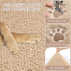 BEQHAUSE Dog Door Mat for Muddy Paws 24"x36" Dirt Trapper Absorbent Doormat Non Slip Entryway Rugs Washable Stain Resistant Welcome Floor Mat Soft Low-Profile for Front Back Door, Beige