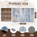 Abstract 6x9 Area Rug for Living Room Dining Room Office Bedroom Blue