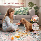 Lahome Boho Hallway Runner Rug 2x6,Floral Kitchen Runner Rugs Non Skid Washable,Super Soft Indoor Throw Carpet for Girls Bedroom Bedside Bathroom Laundry Room, Pink/Multi