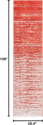 SAFAVIEH Adirondack Collection Runner Rug - 2'2" x 9', Orange & Grey, Modern Ombre Design, Non Shedding & Easy to Clean, Ideal for Hallway, Foyer, Kitchen, Entryway, Bedroom (ADR113P)