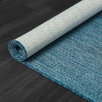 CAMILSON Outdoor Rug 8x10 Modern Area Rugs for Indoor and Outdoor Patios and Porches - Waterproof, Washable, Non-Shedding, Easy-to-Clean Outside Carpet (8 x 10, Solid - Aqua)