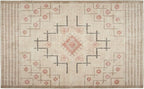 Revival Rugs Funk 5'x8' Zero-Shedding Area Rug for Living Room Bedroom - Oeko-TEX Certified, Low Pile, Spot Clean, Beige, Cream