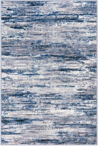 9x12 Modern Abstract Area Rug for Bedroom, Navy Blue Gray Neutral Multi Large Super Soft Washable Rug with Non-Slip, Non-Shedding Rugs for Living Room, Indoor Door Mat for Office Home Décor