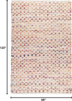 Dash and Albert Torrey Wool Area Rug - 7.5 X 9.5 Multicolor Geomatric Handwoven Accent Rug - Durable, Low Pile, Guest Room, Home Office, Dining Room - Premium Luxury Hotel Quality Soft Breathable