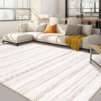 Nakagishi 8x10 Area Rugs Living Room: Washable Boho Large Neutral Soft Farmhouse Rug Stain Resistant Modern Moroccan Non-Slip Indoor Carpet for Bedroom Nursery Kids Playroom Office Dining Room- Brown