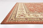 Unique Loom Voyage Collection Traditional Oriental Classic Intricate Design Area Rug (10' 0 x 10' 0 Square, Terracotta/Ivory)