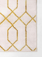 Marilyn Monroe Glam Collection Area Rug - Trellis (10'x 14' 1" Rectangle, White Gold/ Gold)