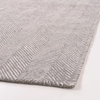 Modern Herringbone Chevron Collection Handcrafted Wool Area Rug - Durable, Zigzag Pattern, for High Traffic, Contemporary Design for Living Room, Bedroom, Dining Room Decor (Smoke Grey, 9' x 9')
