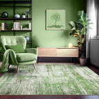 Abstract 6x9 Area Rug for Living Room Dining Room Home Office Bedroom Sage Green