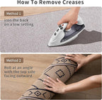 Tangsoo Modern Easy Jute 4x6 Outdoor Rug for Living Room,Ultra Thin Washable Area Rug,Geometric Indoor Carpet Farmhouse Non-Slip Throw Mat for Bedroom Dining Room Patio Front Porch