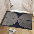 Modern Rainbow Area Rug 2x3 Black Soft Plush Low Pile Non-Slip Washable Doormat, Farmhouse Kitchen Bathroom Mat for Entrance Bedroom Laundry Room