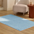 Bedsure 3x5 Fluffy Area Rugs for Living Room, Machine Washable Rugs, Non-Slip Backing, Non-Shedding, Pet Friendly Throw Rug for Bedroom Dining Room, Rug for Kids Room, Celestial Blue