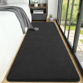 AROGAN 2x8 Feet Shag Runner Rug for Hallways, Washable Rugs with Memory Foam for Bedroom, Entryway Indoor Fluffy Throw Rug for Bedside Living Room Kids Girls Nursery Dorm Room Decor, Dark Grey