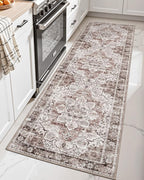 LUMI Washable Kitchen Rug 2x6 for Floor, Non Slip Runner Rugs with Rubber Backing, Low Pile Comfort Area Carpet for Standing, Living Room, Entryway, Laundry, Hallways