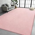 Large Area Rugs for Living Room Bedroom, 5x8 Feet Pink Rug, Minimalist Modern Shag Rug, Soft Thick Comfy Memory Foam Indoor Carpet, Non-Slip Washable Rug for Boys Girls Dorm Nursery Room Home Decor