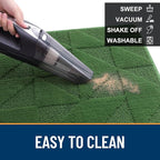OLANLY Door Mats Indoor, Non-Slip, Absorbent, Dirt Resist, Entrance Washable Mat, Low-Profile Inside Entry Doormat for Entryway (30x17 inches, Green)