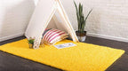 Unique Loom Solid Shag Collection Area Rug (2' x 3' 1" Rectangle, Tuscan Sun Yellow)
