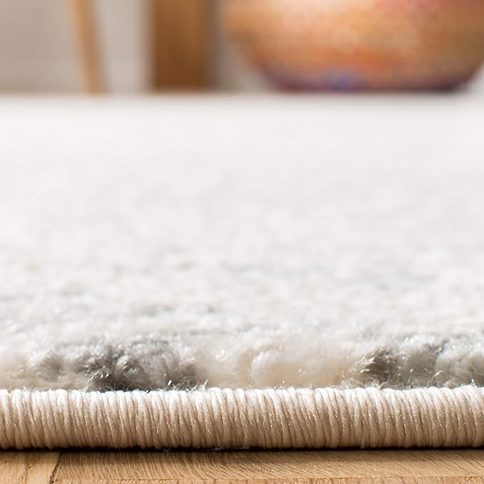 SAFAVIEH Tulum Collection Runner Rug - 2' x 12', Ivory & Grey, Moroccan Boho Tribal Design, Non-Shedding & Easy to Clean, Ideal for Living Room, Hallway, Foyer, Bedroom (TUL272A)