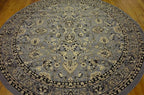 Unique Loom Sialk Hill Collection Area Rug - Washington (8' Round Gray/Black)