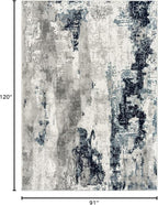 LUXE WEAVERS Kimberly Collection Ivory 8x10 Modern Abstract Area Rug