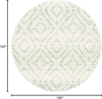 SAFAVIEH Adirondack Collection Area Rug - 10' Round, Ivory & Green, Geometric Design, Non-Shedding & Easy Care, Ideal for High Traffic Areas in Living Room, Bedroom, Dining (ADR131X-10R)