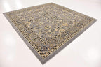 Unique Loom Sialk Hill Collection Area Rug - Washington (7' 10" Square Gray/Black)
