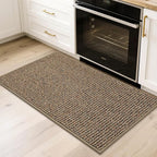 BEQHAUSE 20"x32" Entryway Rug Indoor Door Mat Non-Slip Washable, Hallway Rugs Absorbent & Stain Resist Hall Carpet Runner Rugs for Entryway, Front Door Floor Mats Laundry Room Rugs for Entry, Taupe